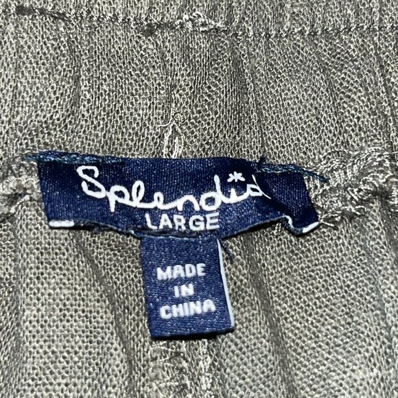 SPLENDID Angie Coastal Linen Blend Wide Leg Pull On Pants -Size L - Picture 12 of 14